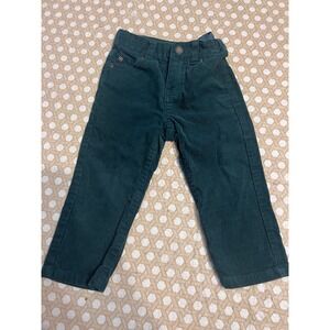 Janie and Jack Corduroy Green Toddler Baby Boy Pants Size 18-24 months
